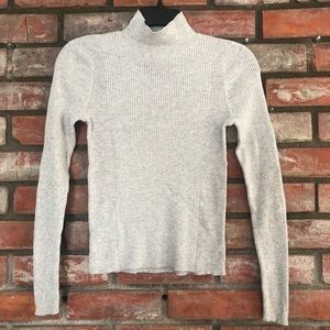 American Eagle Ribbed Mock Neck Sweater